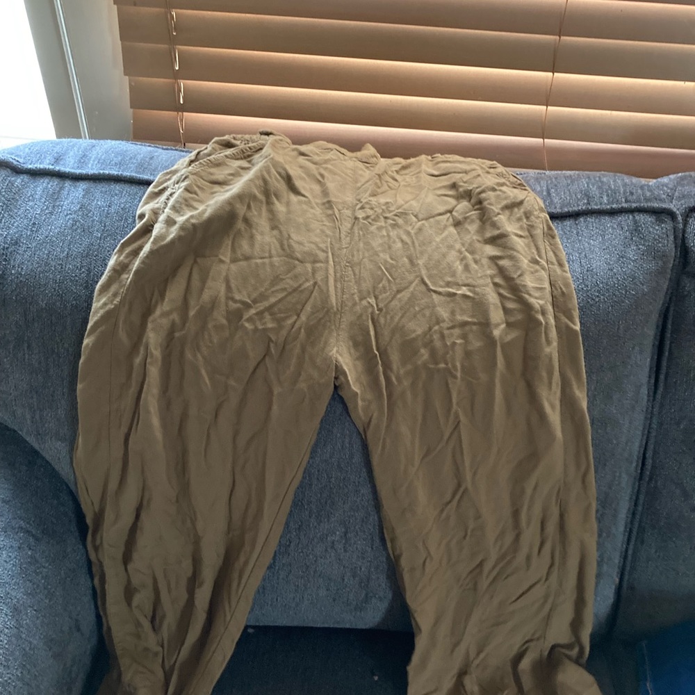 brown flowey pants